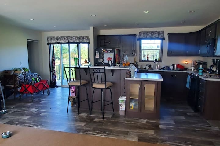 Country living 1 mile from town. Beautiful scenery