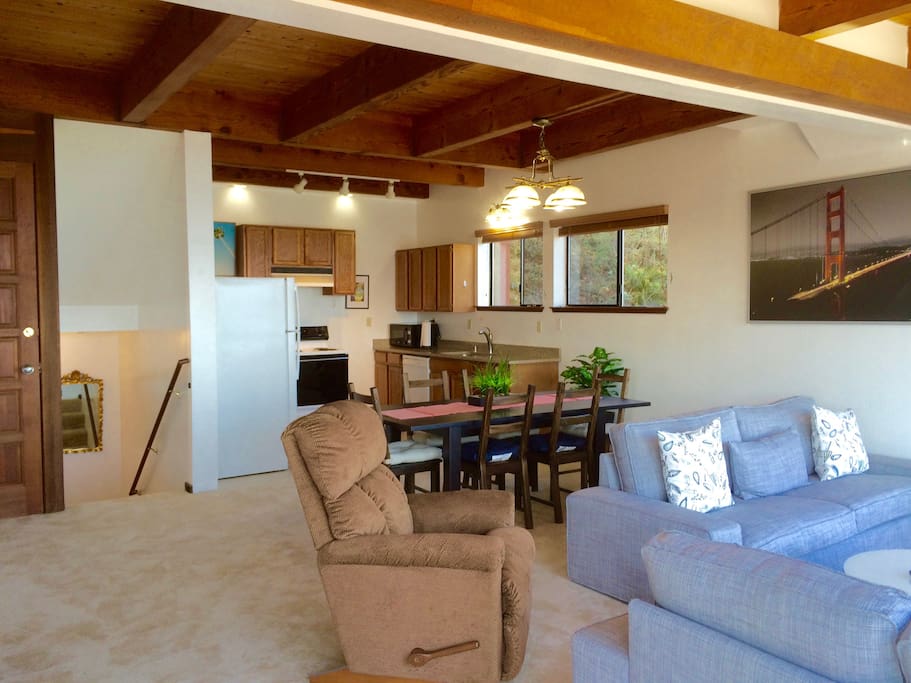 Living Area-Dining Area-Kitchen