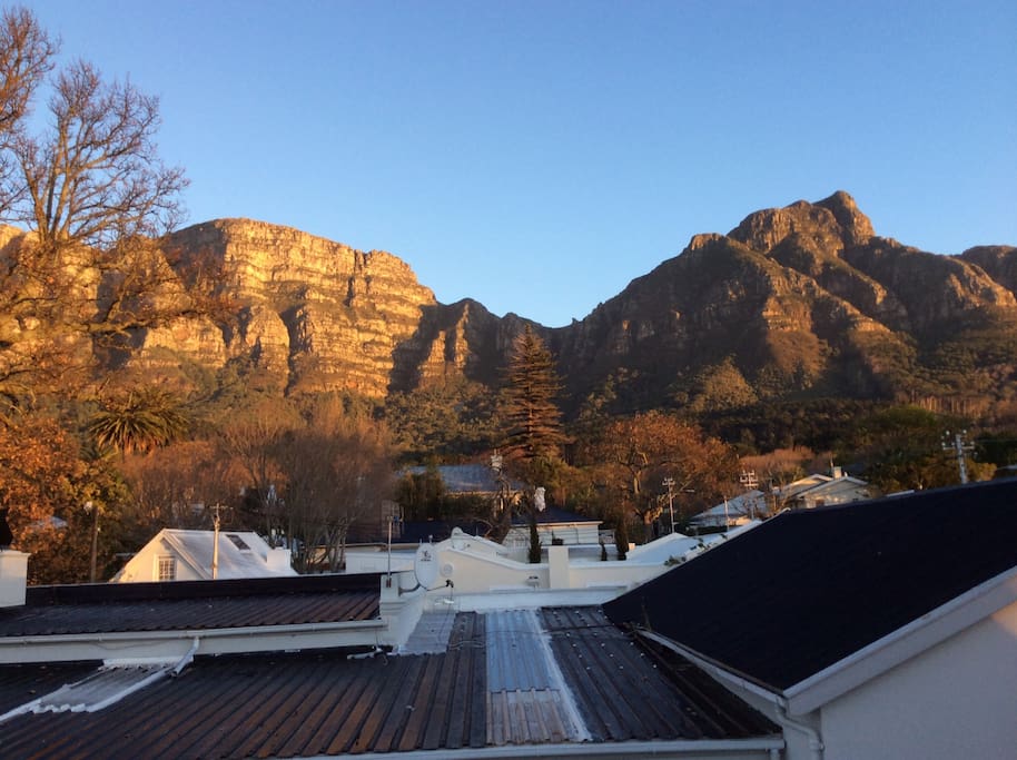 View of Table Mountain from roof top terrace