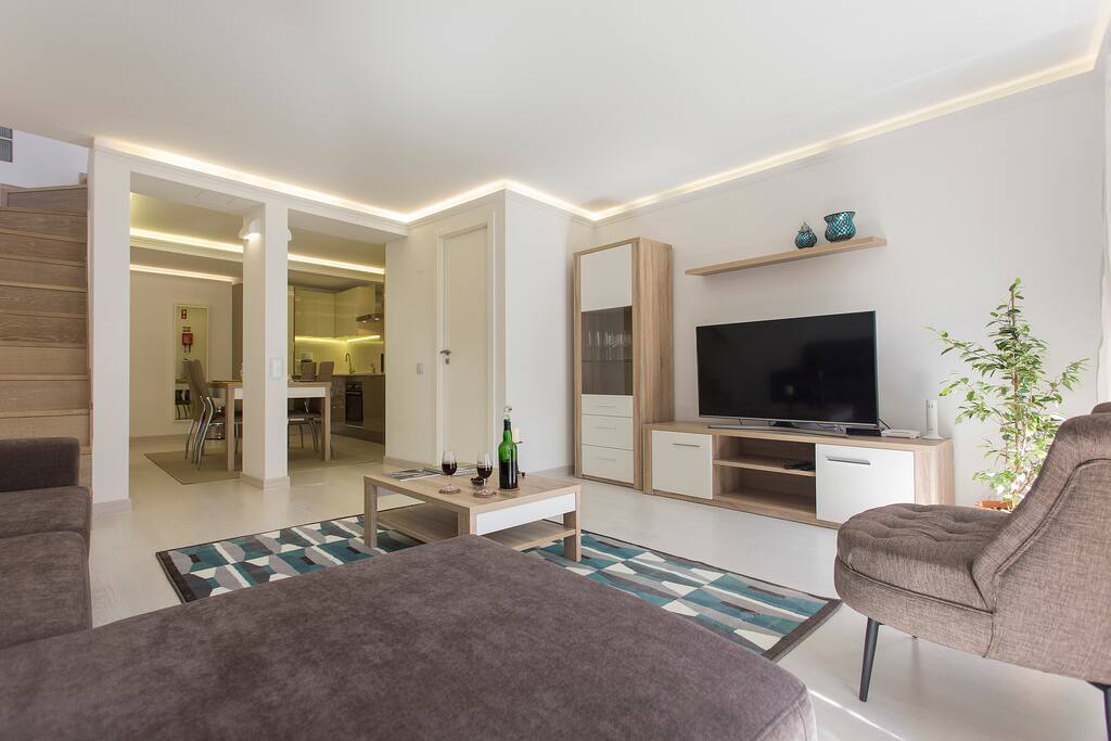 Living room + dining room