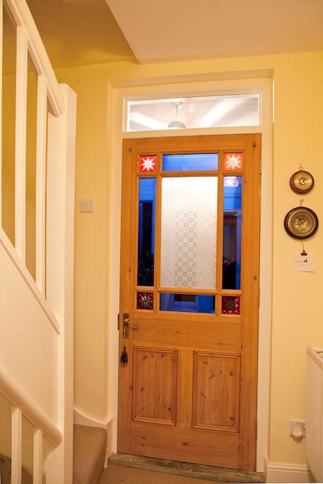 All airbnb guests who enter through our door at No.5 are most welcome