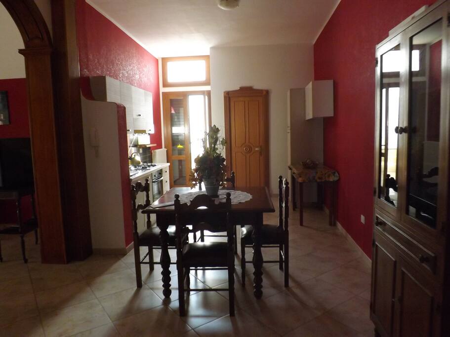 Very spacious kitchen area.