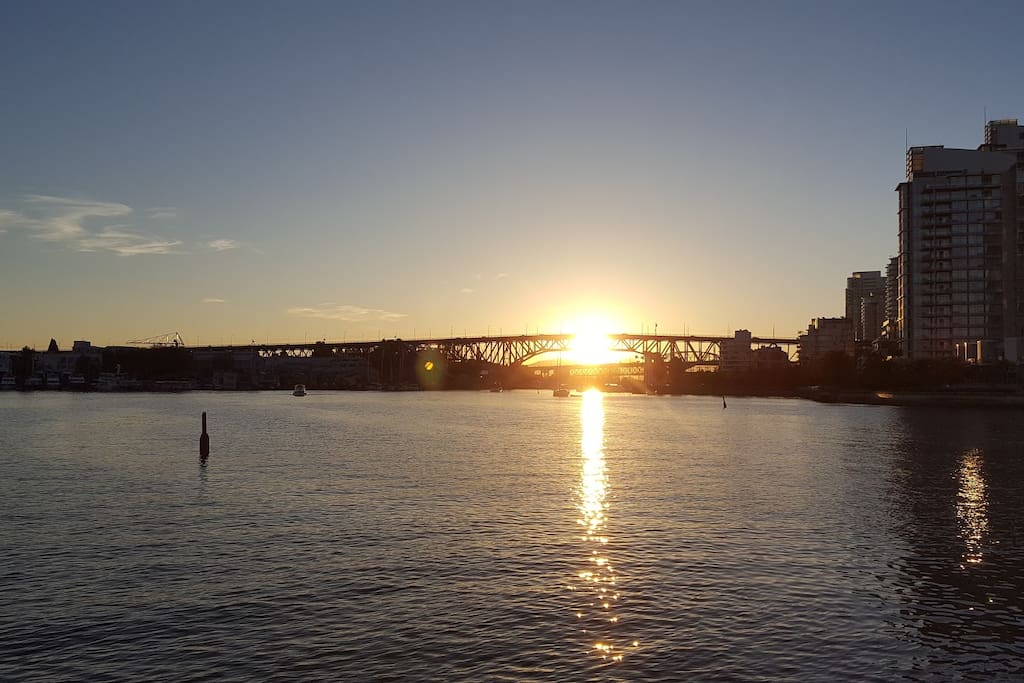 Sunset on False Creek, just mins away!