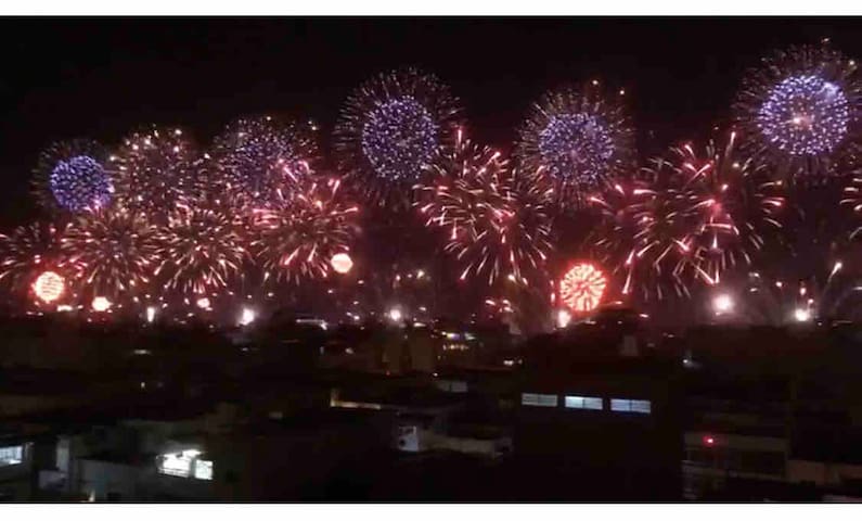 Cobertura, Vista total da queima de fogos!