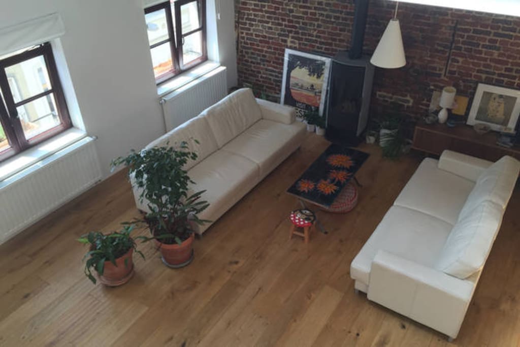 Spacious and bright living room.