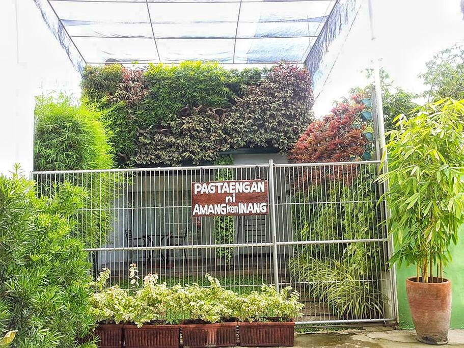 Entrance going to the pocket garden