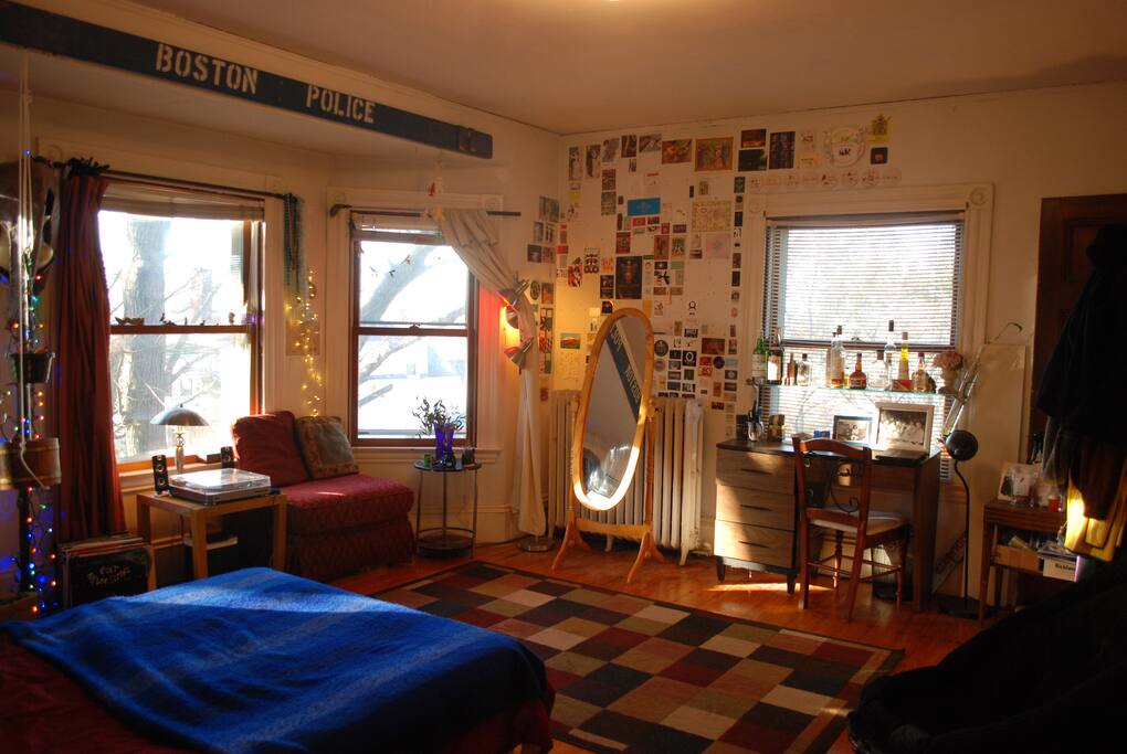 This is the room! It is very spacious and has a LOT of windows!