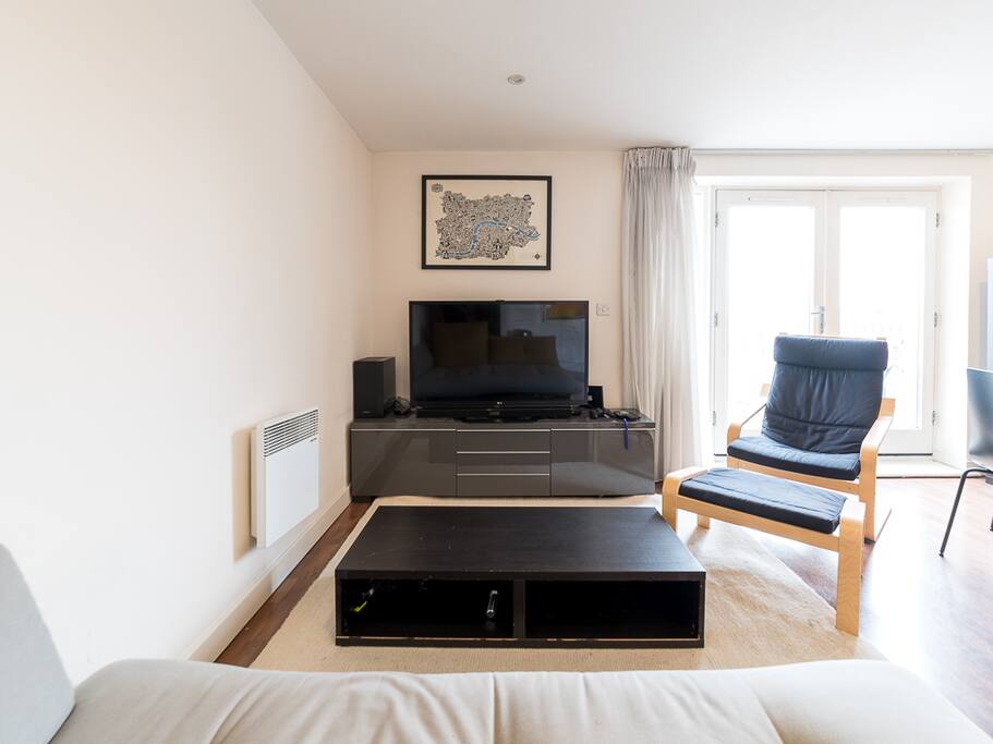 Sit back in the comfy living area
