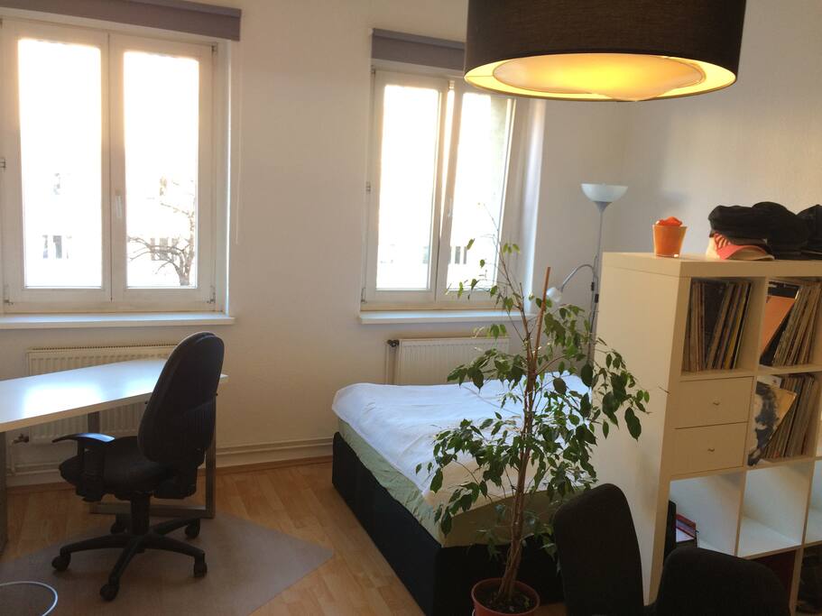 sleep and work area