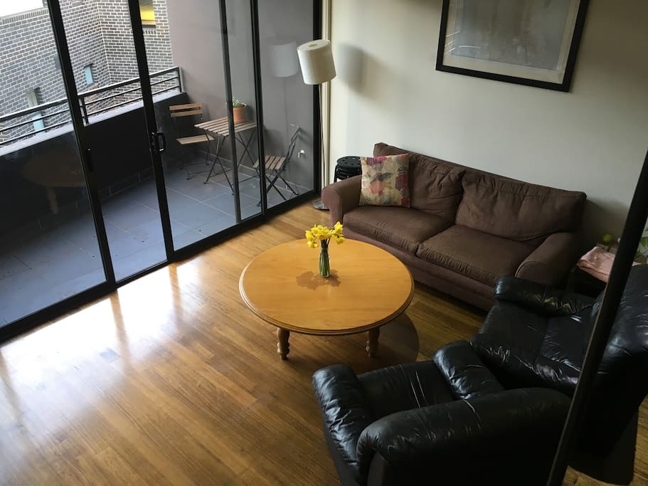 Living room with great drinks balcony