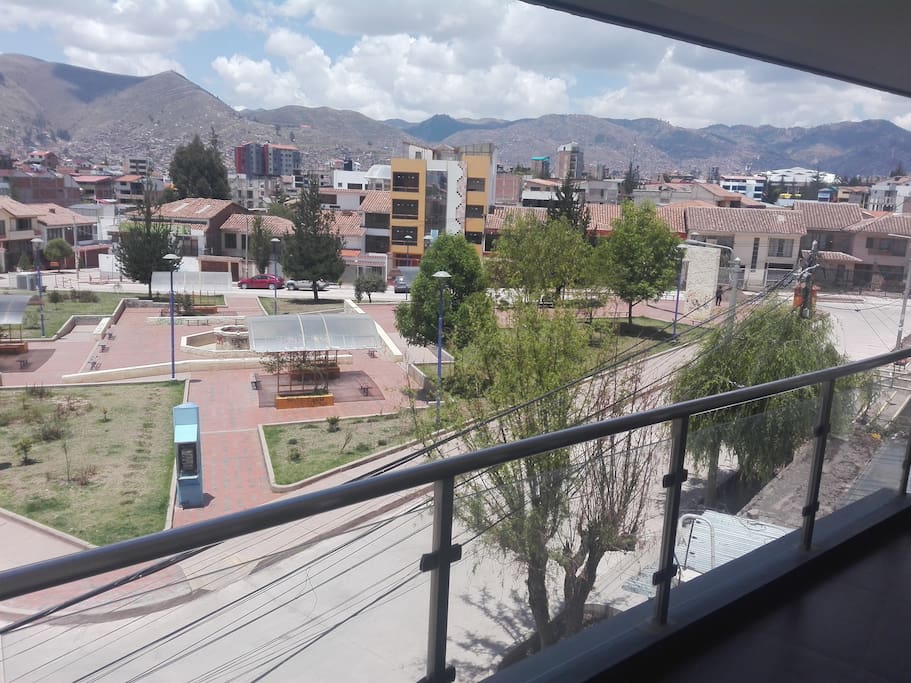 Vista panorámica desde la terraza del apartamento.