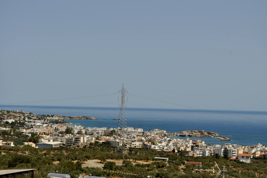 a sea view of Hersonissos port