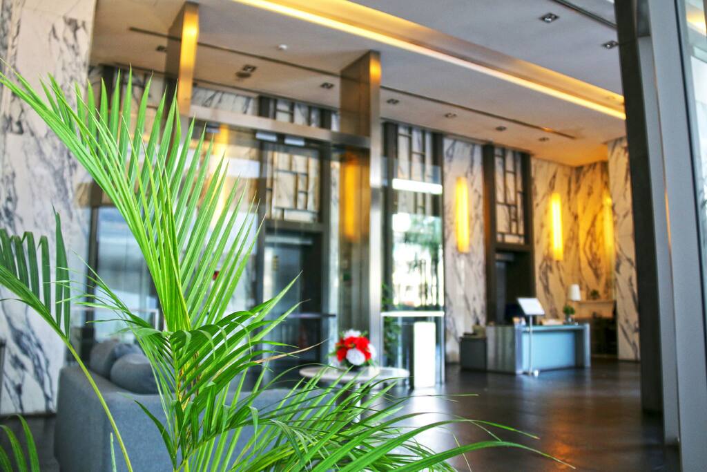 Inside Fairlane Residences main lobby