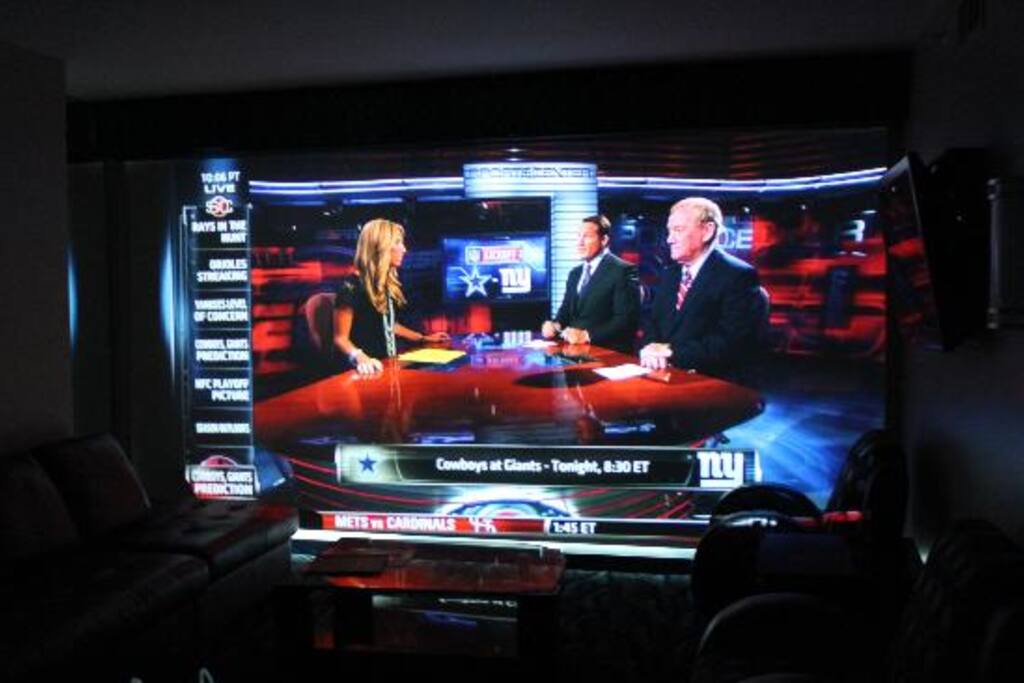 Window can turn into Floor to Ceiling TV with motorized