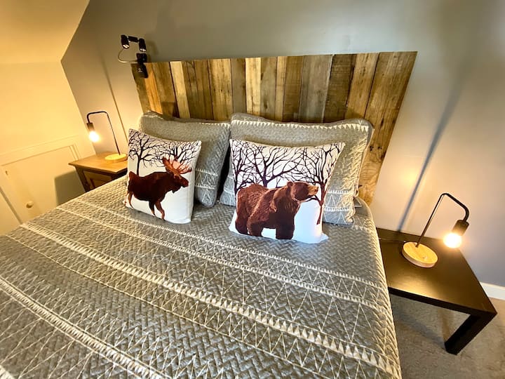 Bedroom number two is an open air configuration out to the catwalk where the desk is located. It is technically not an enclosed bedroom and represents more of a loft.