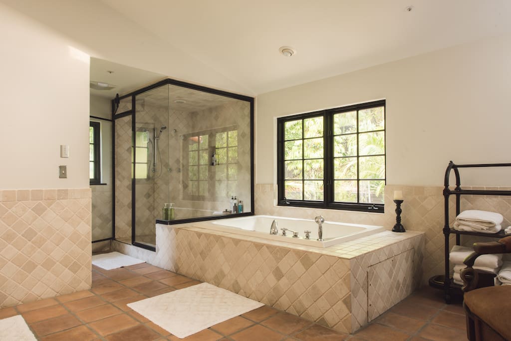 Master Bath, Shower and Tub