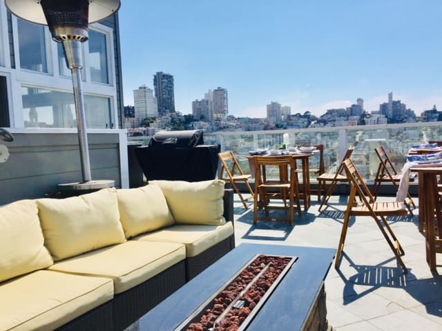 Tel-Hi Penthouse w/ pano views, safe, steps to all