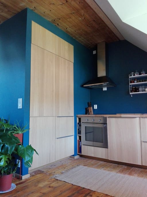 The kitchen.