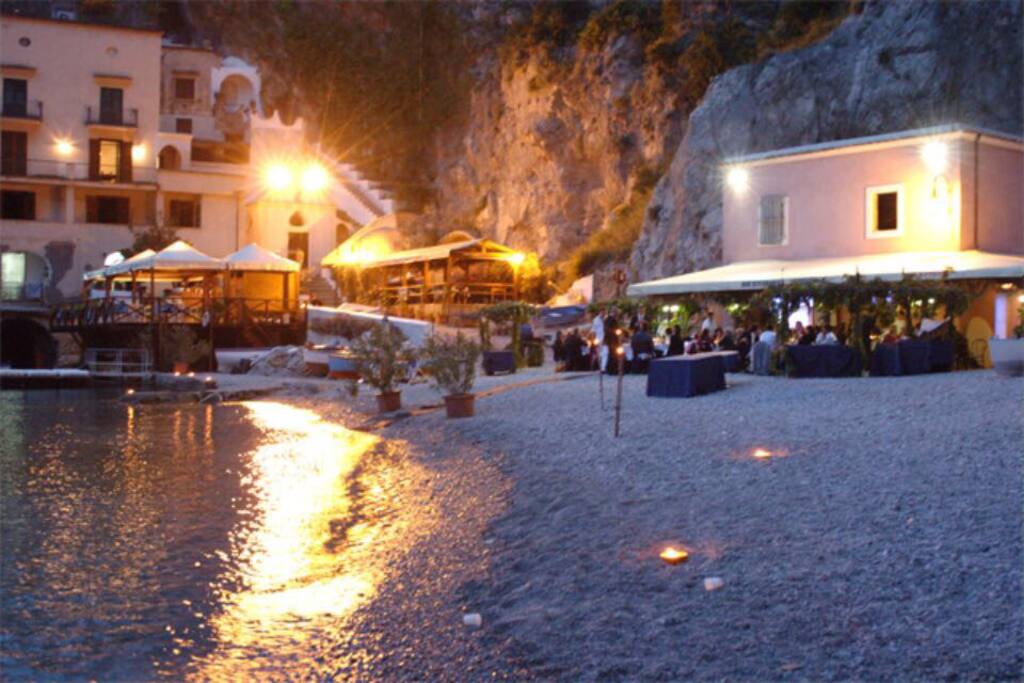 Restaurant on the beach in Conca dei Marini