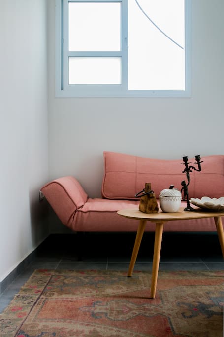 Sofa opens into an extra bed