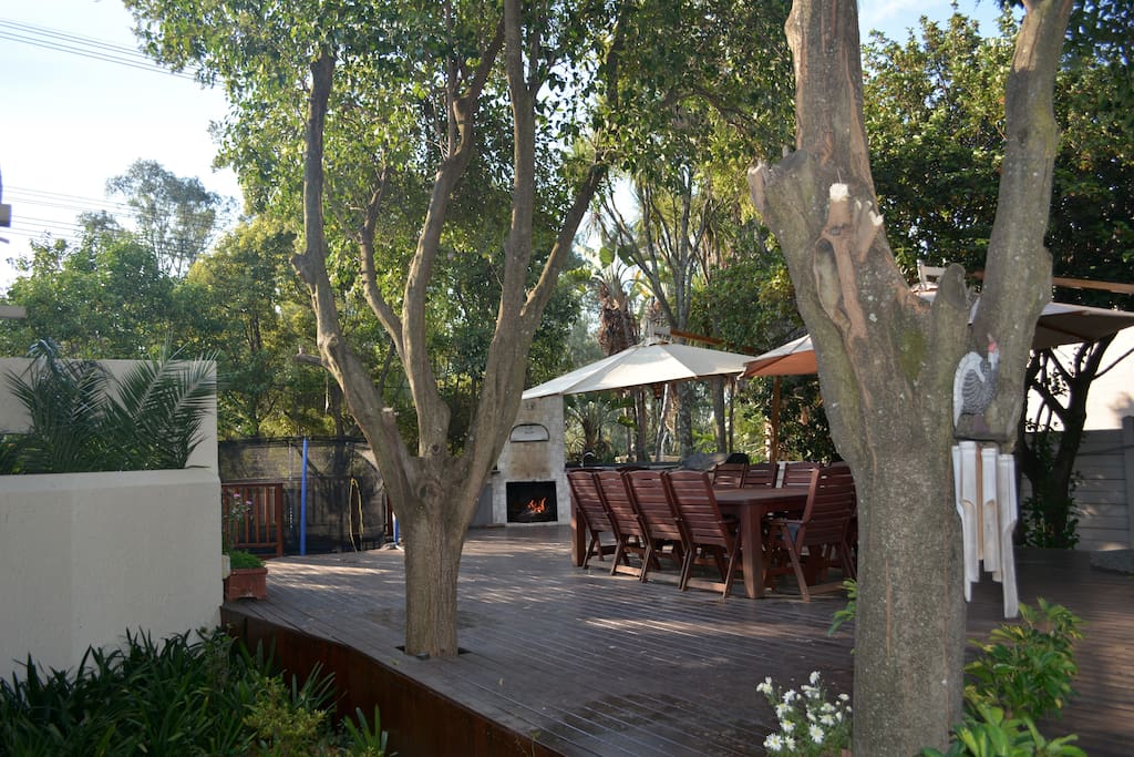 Deck with 12 seater table