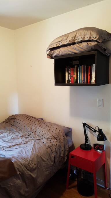 Bed and nightstand