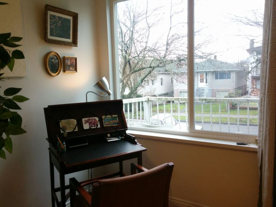 Writing desk if you're in town for work.