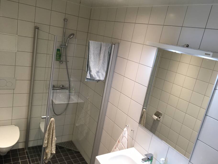 Bathroom with plenty hot water and heated floor