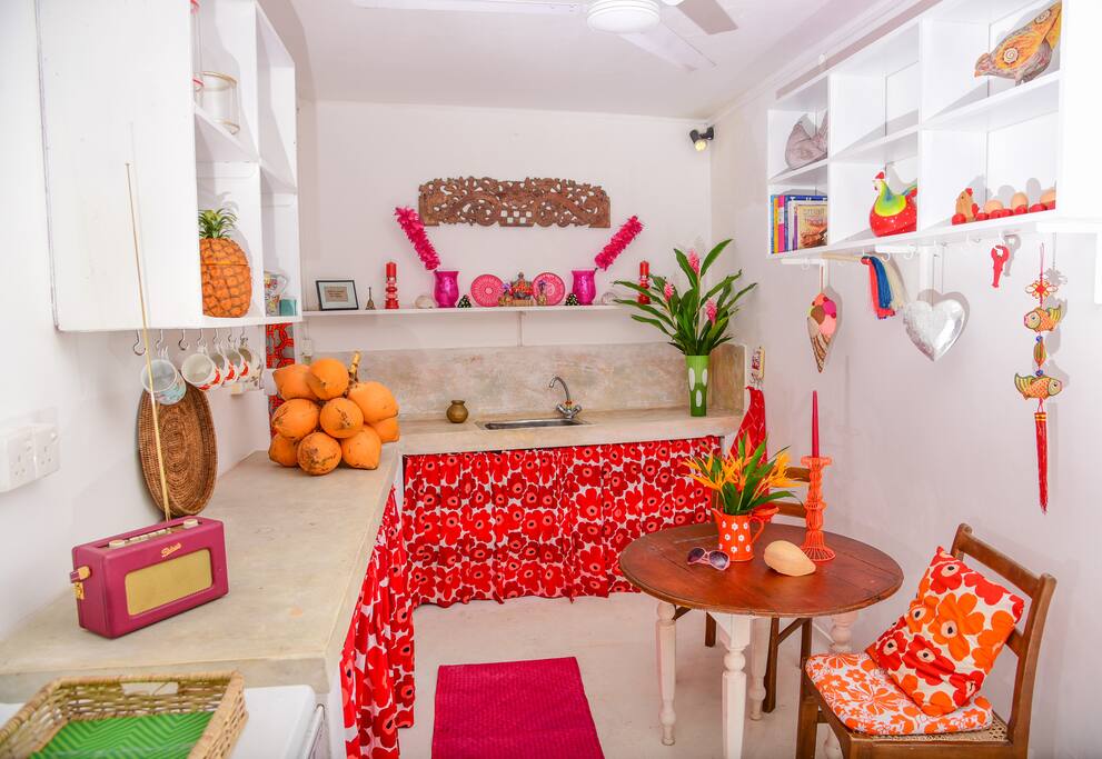 Full view of the private kitchen space