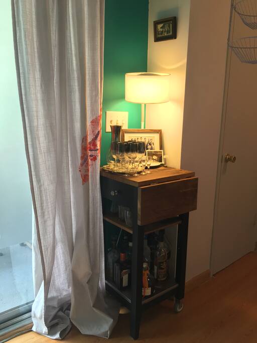 The mini bar will be stocked with glasses and assorted liqueurs, you are welcomed to use anything, but please replace anything so that the next person that stays has quality options as well.