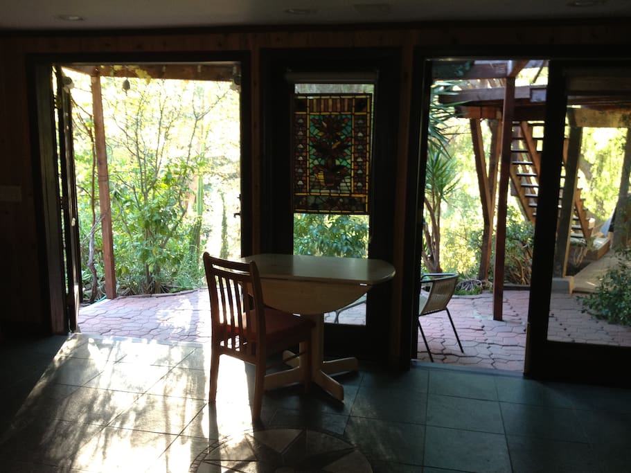 View to the garden thru french doors