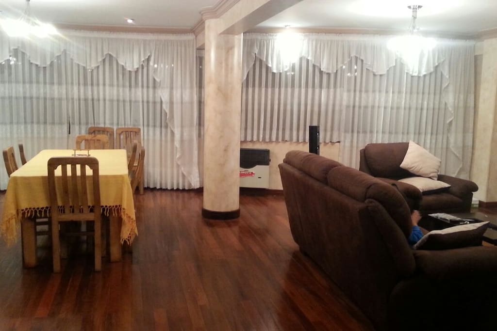 Living room and dinning room