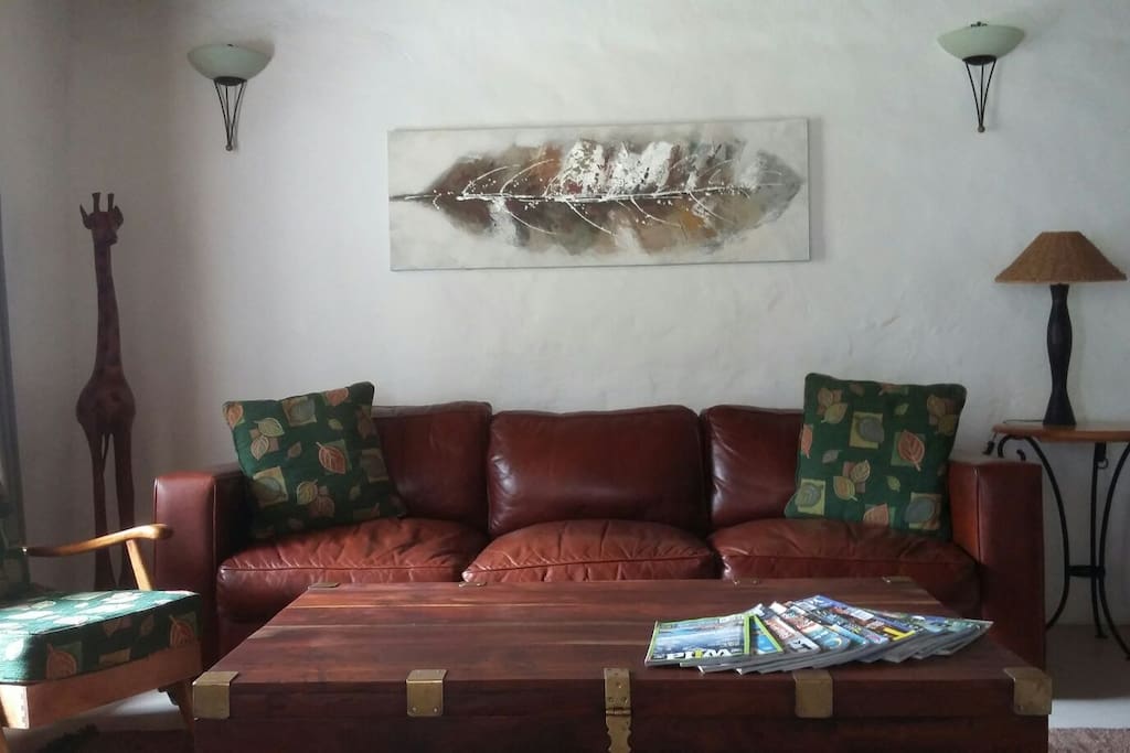 Cosy Lounge with closed combustion fireplace.