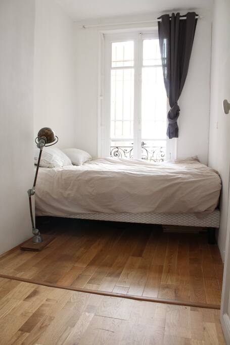 Very quiet bedroom with its kingsize bed