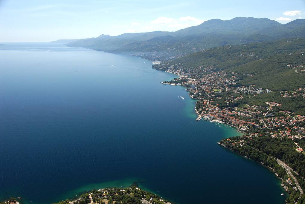 view to Opatija riviera - 1 km from apartment