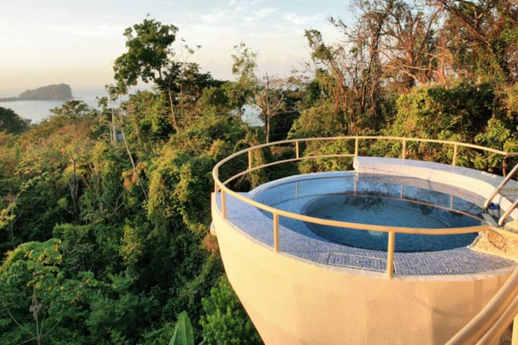 private jacuzzi with
an incredible view