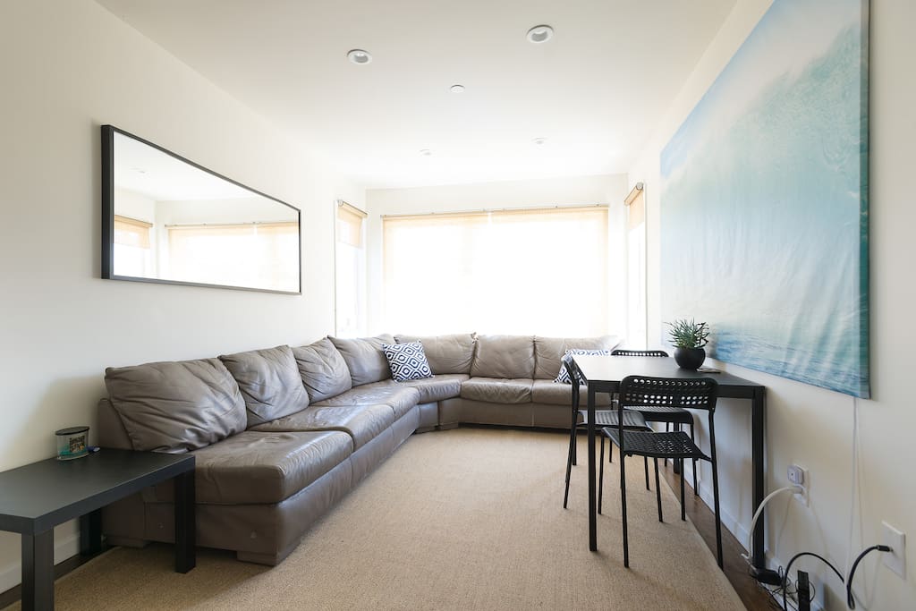 Living room, great place to hang out or do some work.