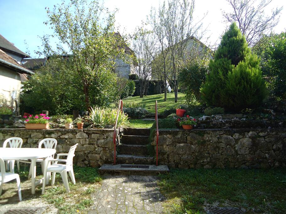 Jardin arrière maison