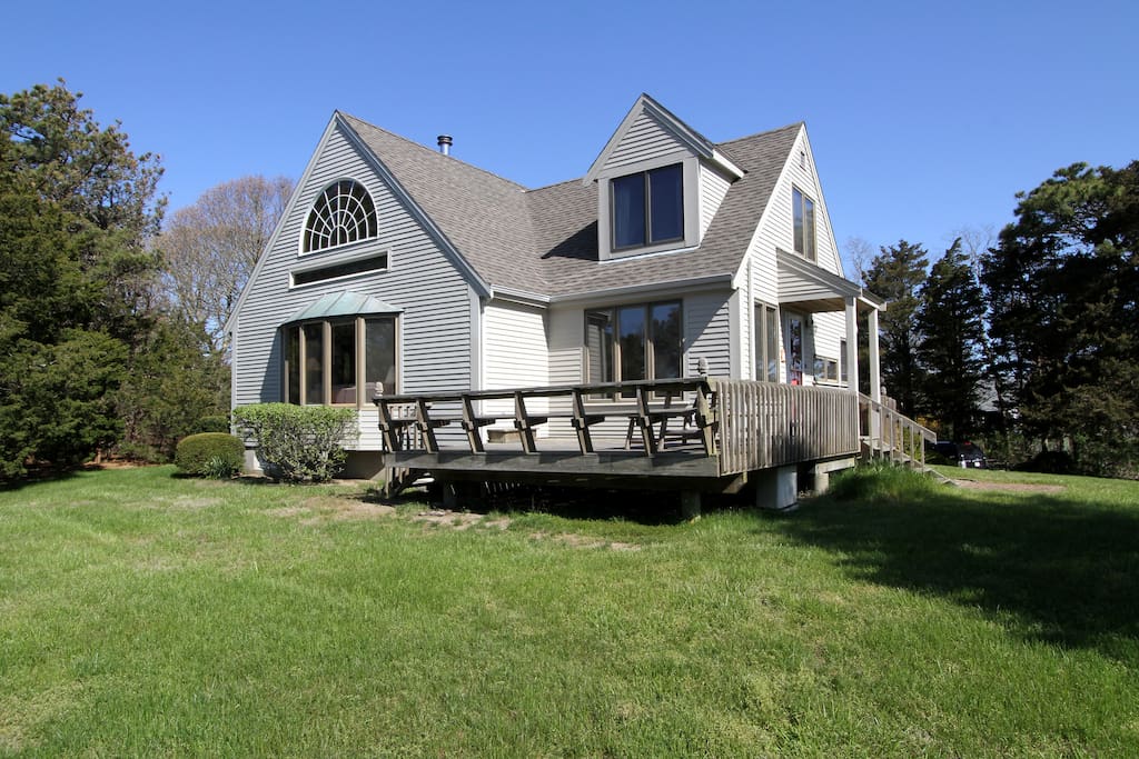 Spacious grounds around the house.