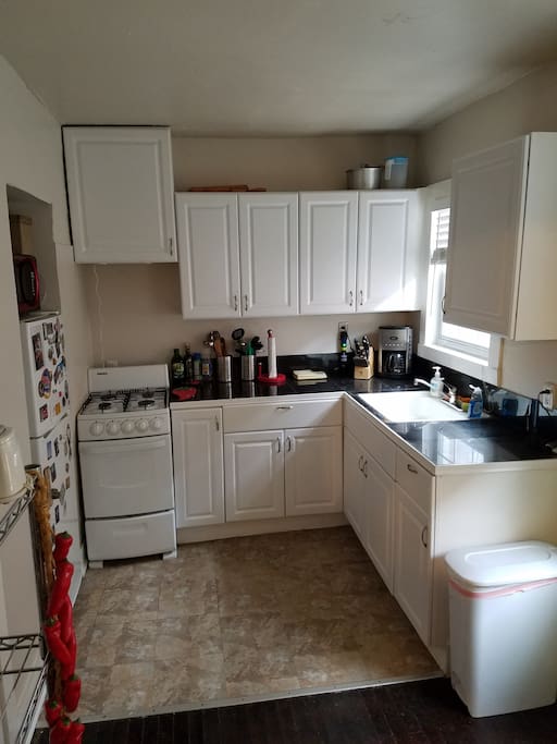 Galley Kitchen w/ available fridge.