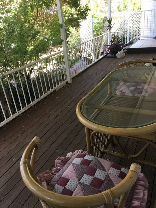 Enjoy your breakfast with the sounds of the birds, amongst the greenery and forget your in the suburbs.