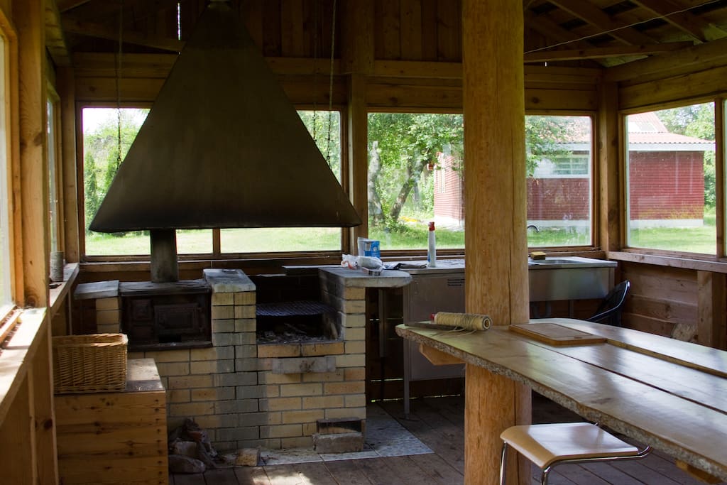 The summer kitchen inside
