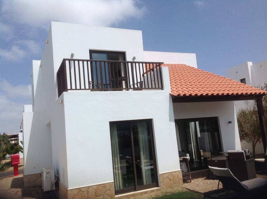 Rear of villa