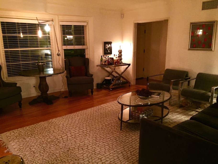 Living Room - brightest room in house but taken at night.