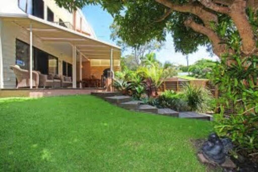 Front yard and deck