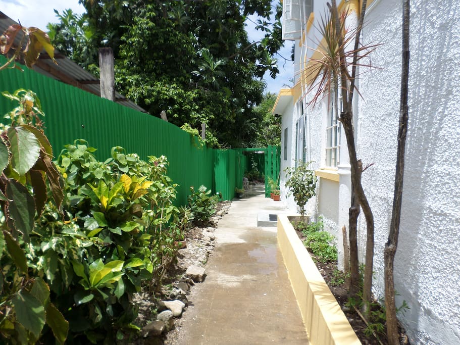 Walkway to entrance of Inniss Apartment