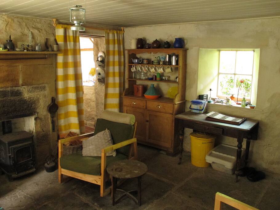 Cosy main room with Morso Squirrel Stove
