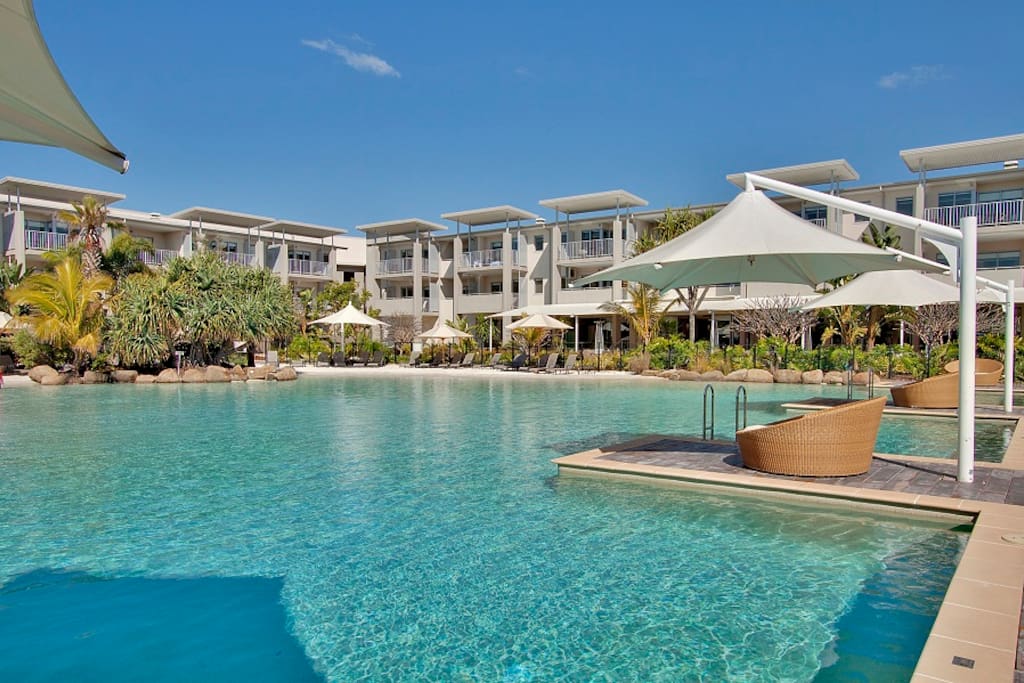 Resort lagoon pool