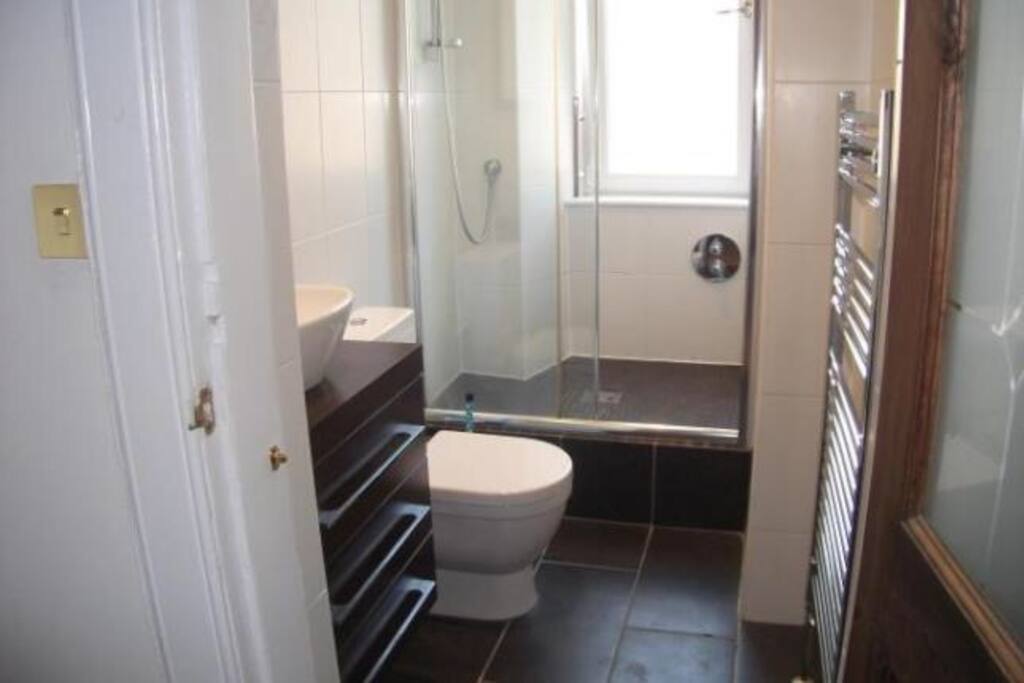 Not the best photo of the shower room but the shower is really good.