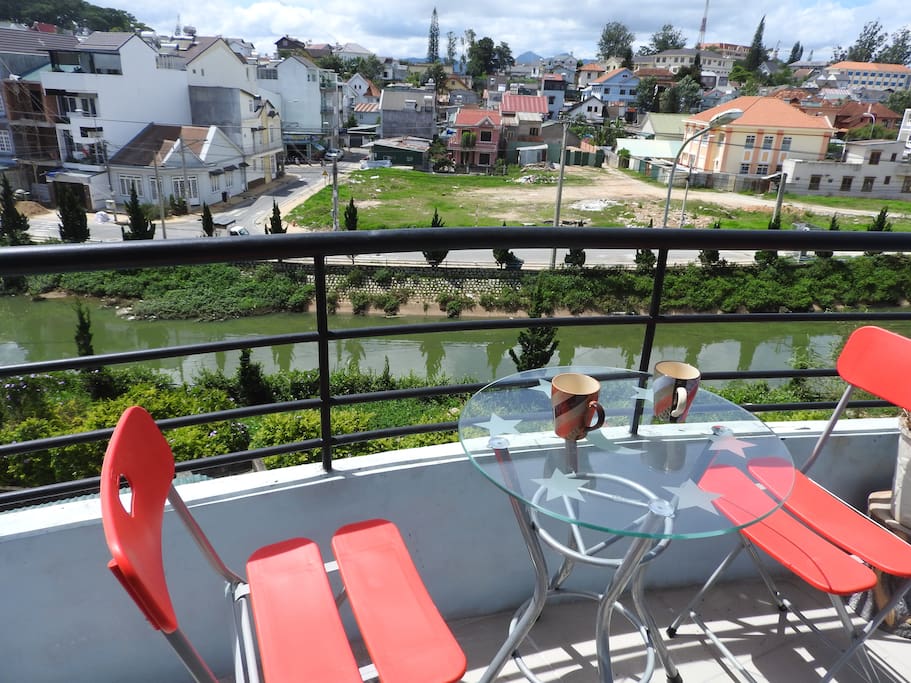 coffee corner on balcony